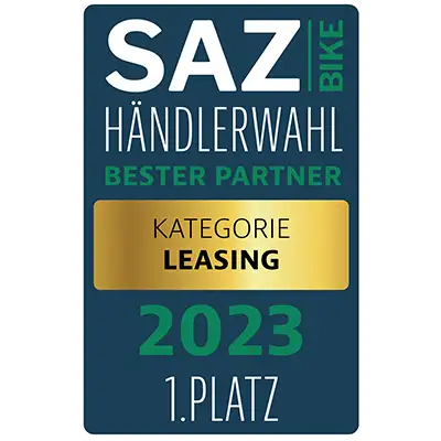 SAZ Händlerwahl bester Partner kategorie Leasing 1.Platz 2023 SAZ Händlerwahl bester Partner kategorie Leasing 1.Platz 2023